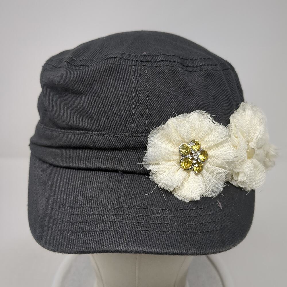 Mixit Cadet Army Cap Gray One Size Stretchable Rh… - image 2